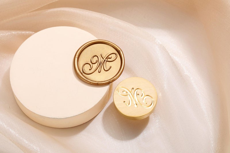 Yoption Letter M Wax Seal Stamp, Yoption Vintage Brass Head Wooden Handle Initial Alphabet Sealing Wax Stamp for Wedding Envelopes Christmas Gift - Image 4